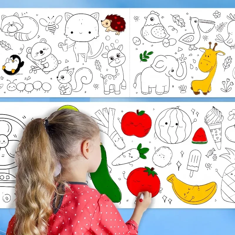 Kids Education Wallpaper - Rollo de papel para colorear para