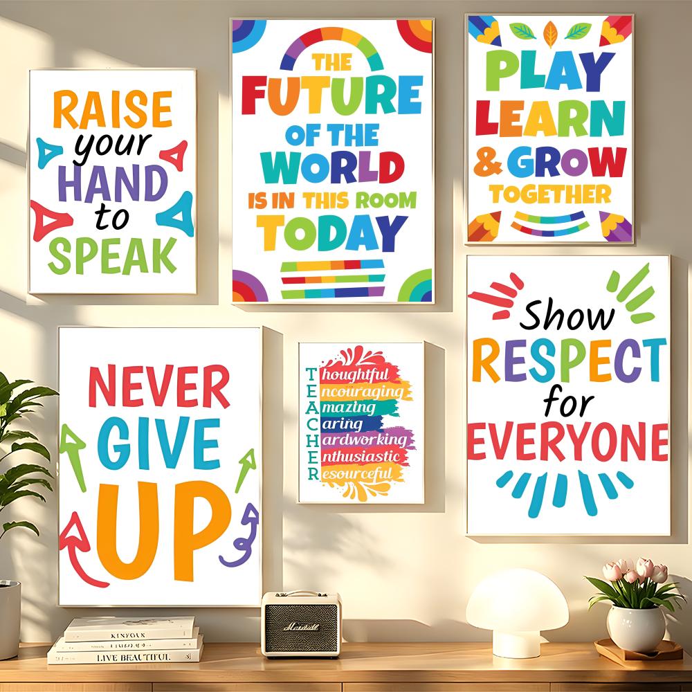 Kids Education Wallpaper - Póster educativo para pared de aula