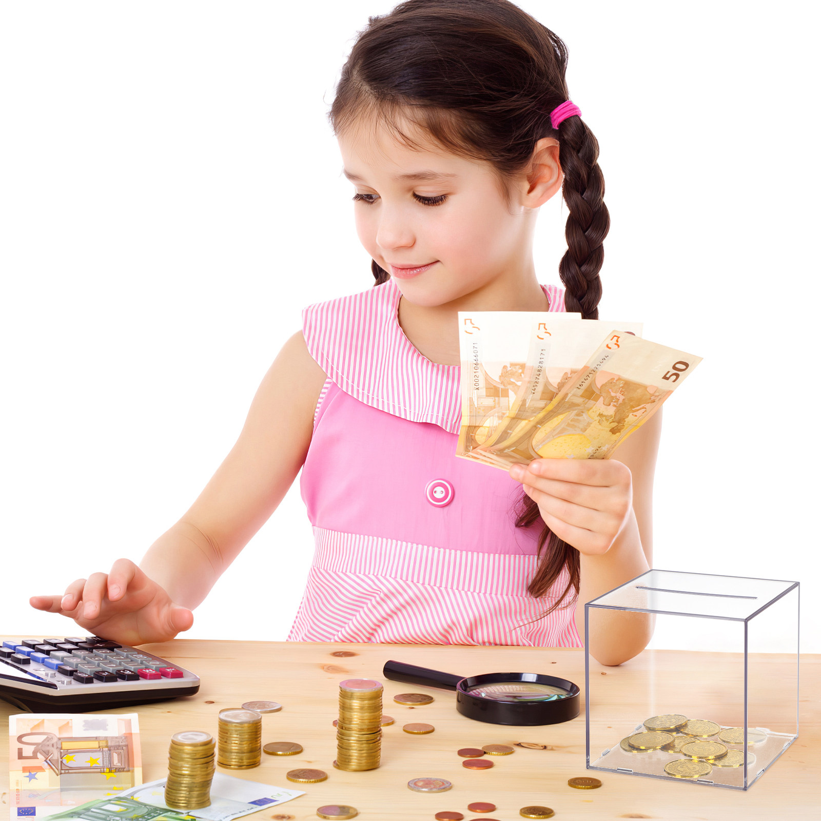 Kids Education Savings - Hucha de Acrílico Transparente en Forma