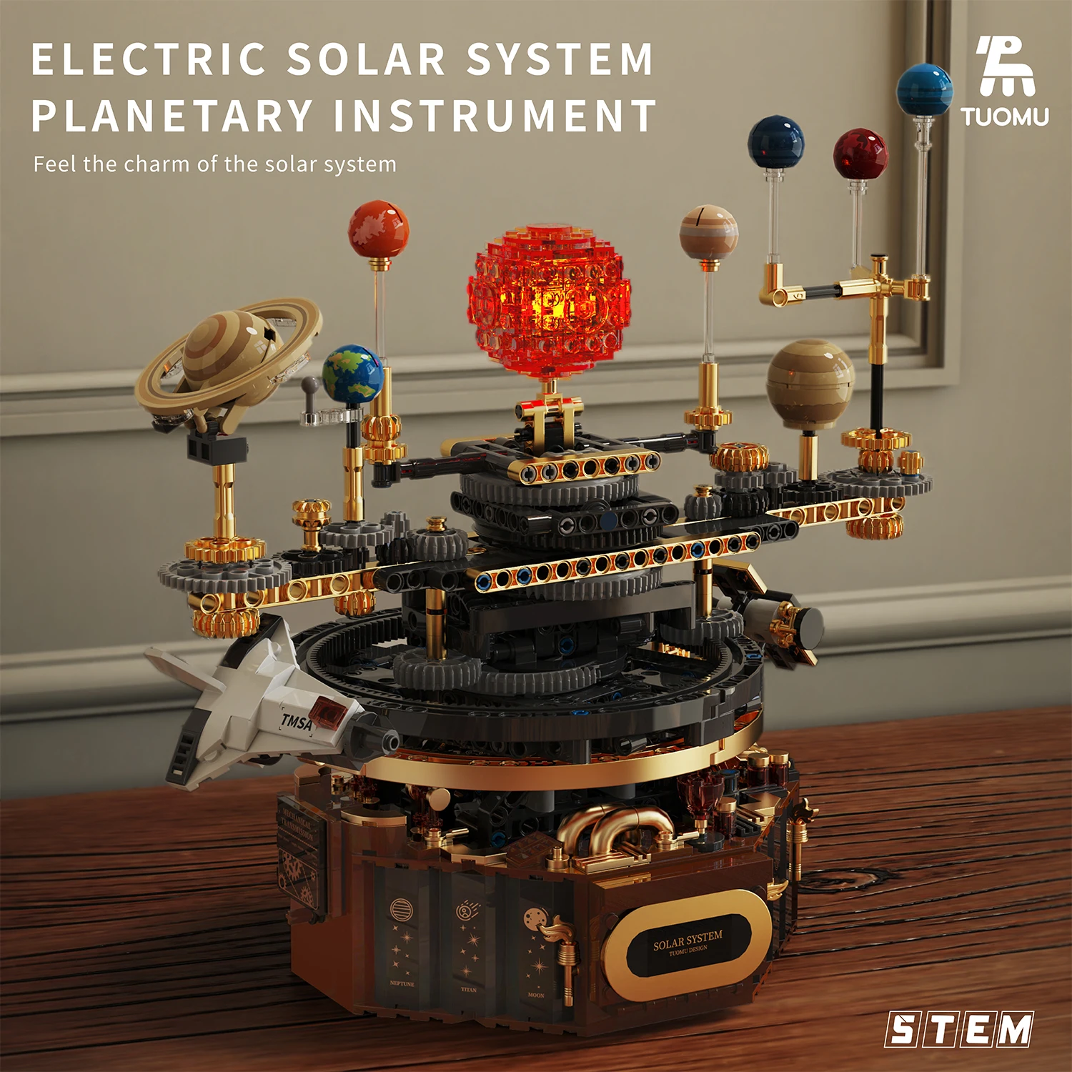 Kids Education System - Sistema Solar giratorio eléctrico, bloques de