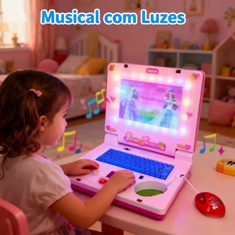 Kids Educational Workbooks - Mini Laptop de Juguete Musical, Portátil,