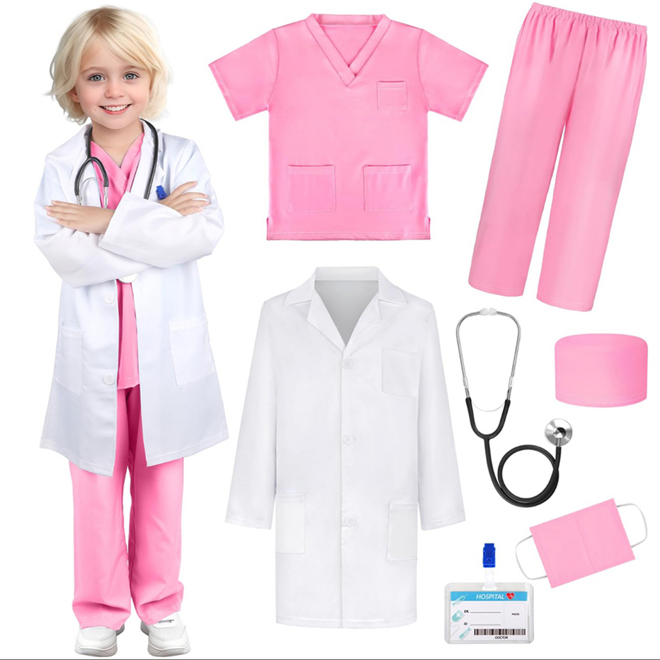 Uniformes médicos cómodos blan - Kids Doctor Education reseña y precio
