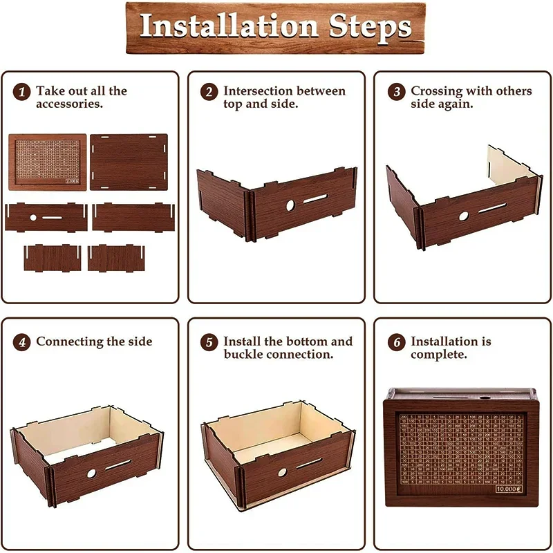 Hucha de madera con diseño de  - Kids Education Savings reseña y precio