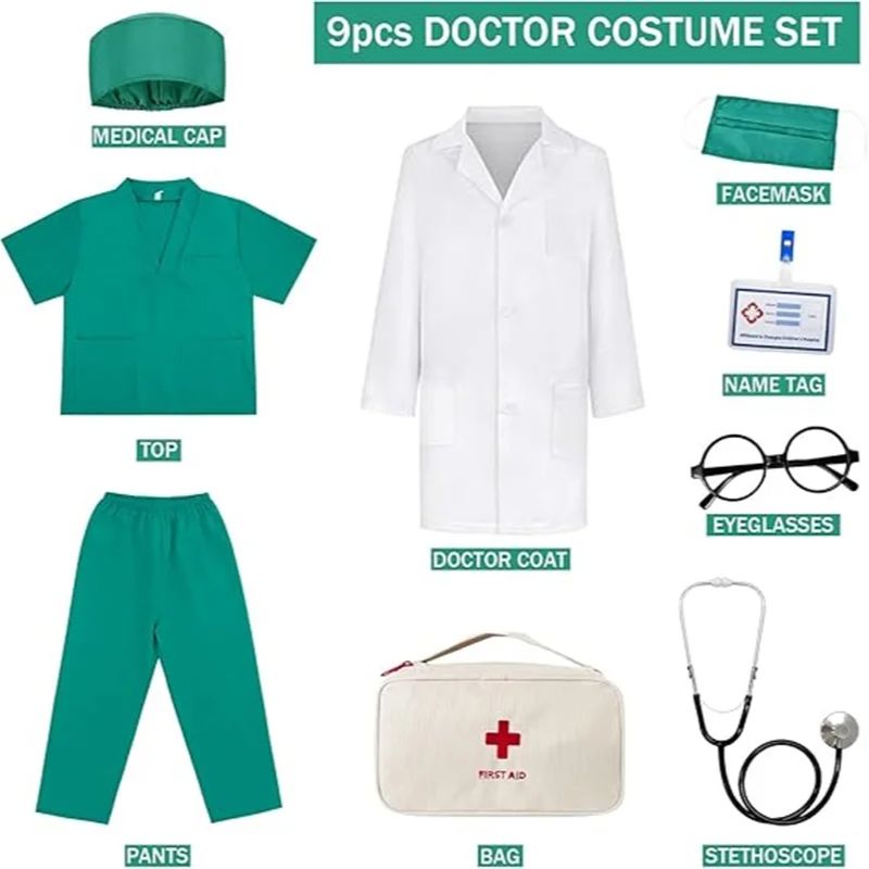 Top + Pantalones + abrigo + ac - Kids Doctor Education reseña y precio