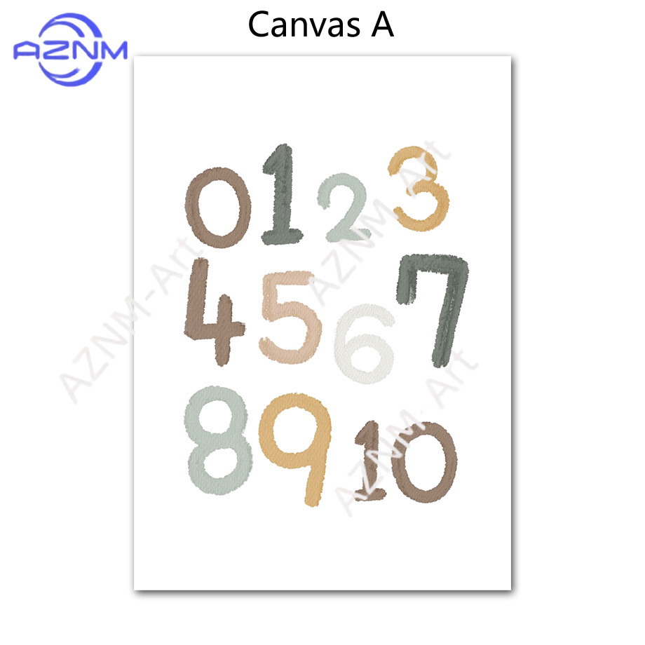 1/2 Piezas de Lienzo Decorativ - Kids Education Wallpaper reseña y precio