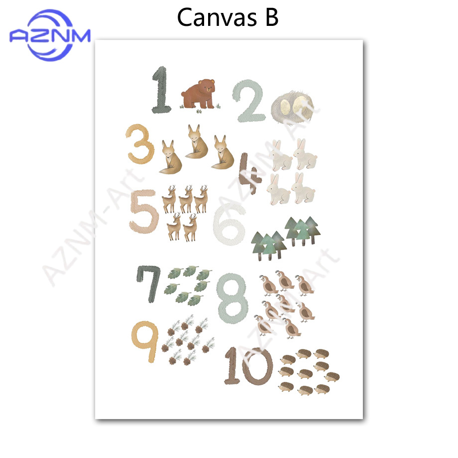1/2 Piezas de Lienzo Decorativ - Kids Education Wallpaper reseña y precio