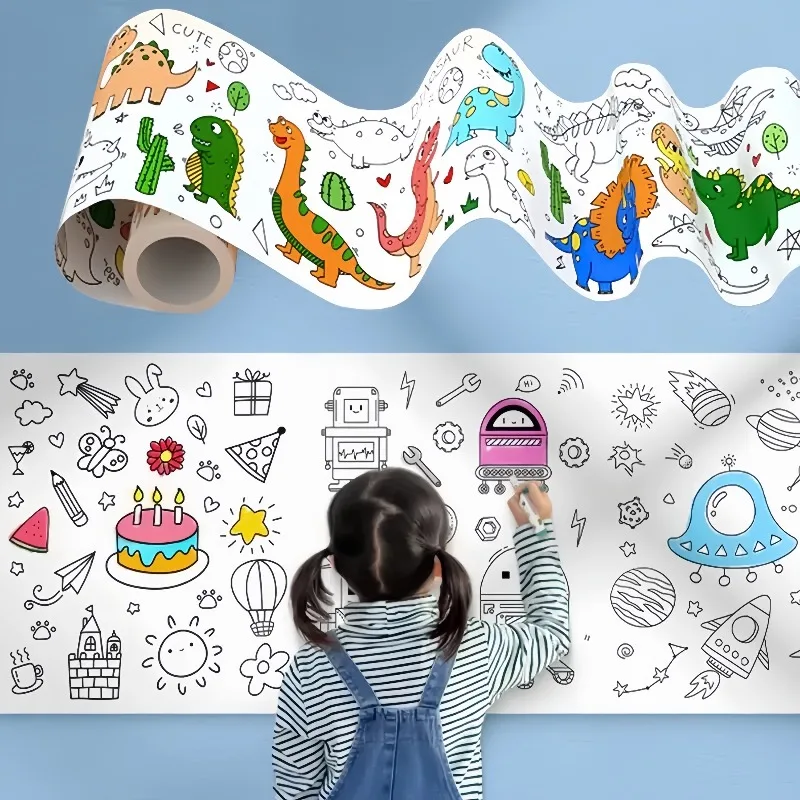Rollo de papel para colorear p - Kids Education Wallpaper reseña y precio