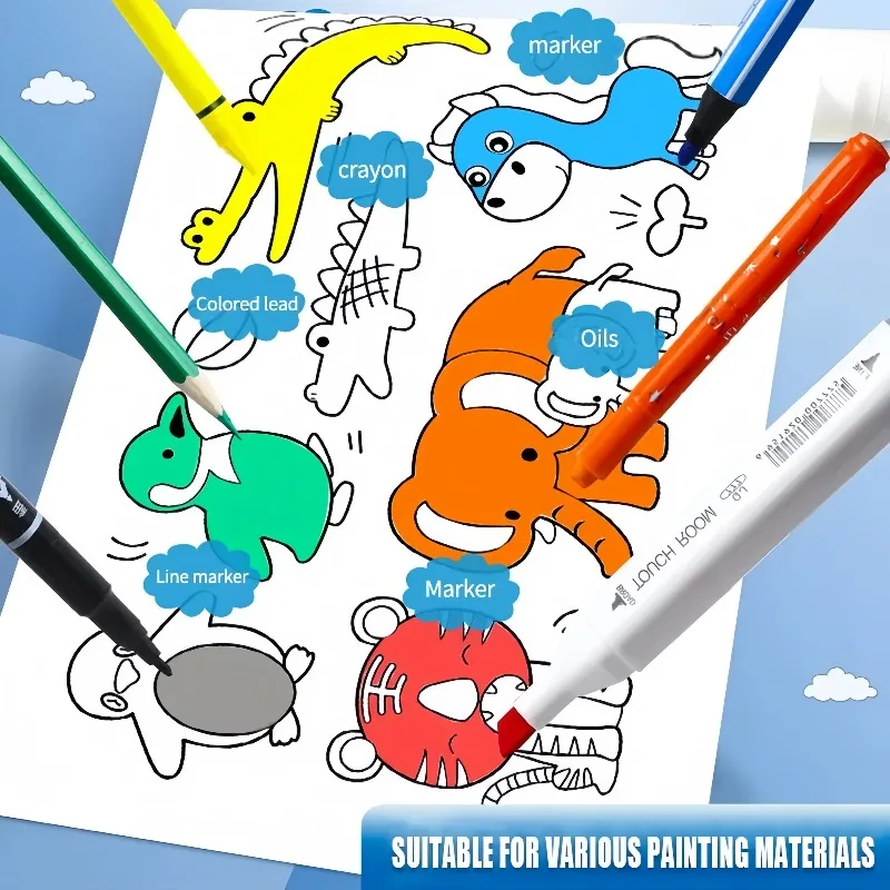 Rollo de papel para colorear p - Kids Education Wallpaper reseña y precio