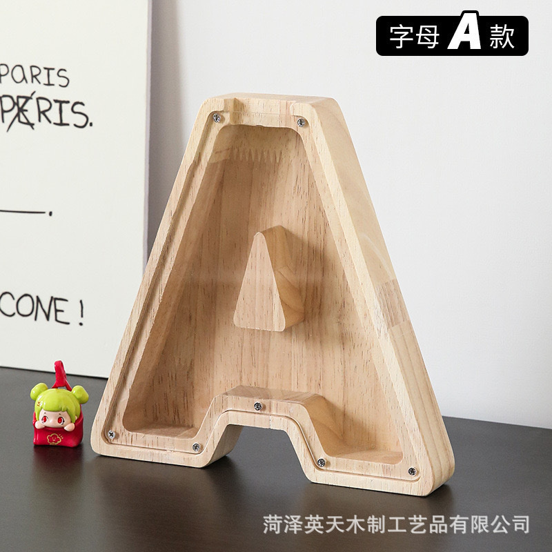 Hucha de madera con 26 letras  - Kids Education Savings reseña y precio