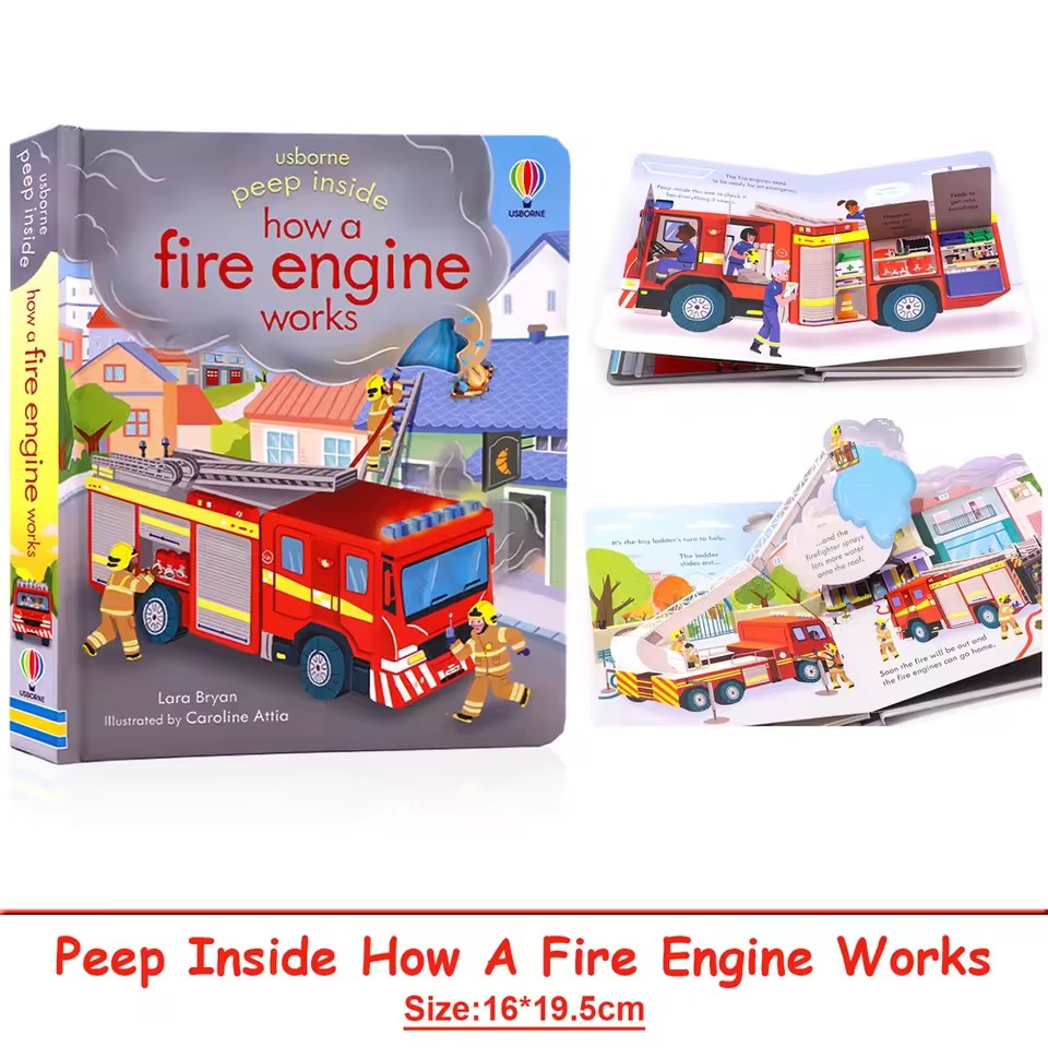Usborne Peep Inside How A Fire - Kids Education Age reseña y precio