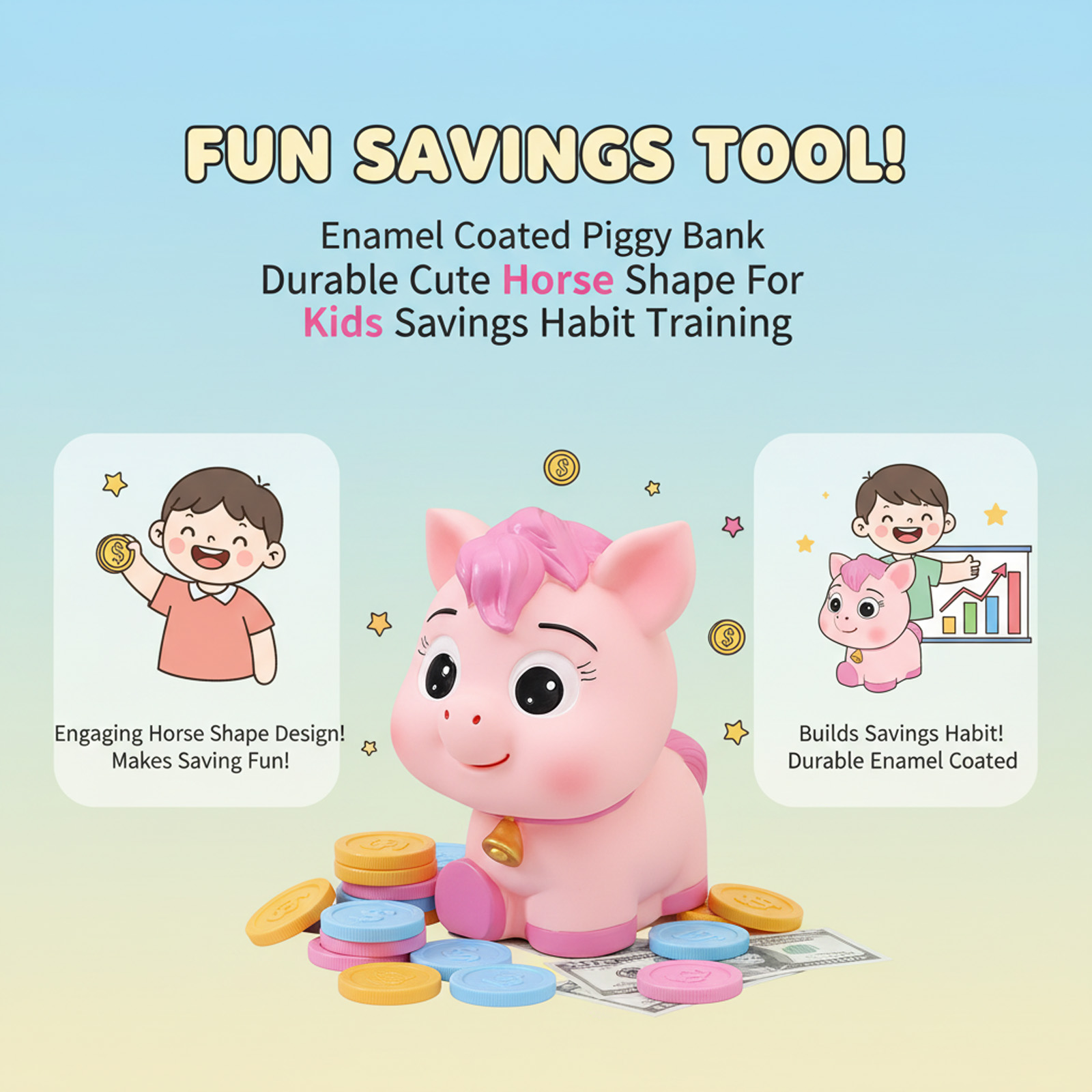 Hucha para Niños con Forma de  - Kids Education Savings reseña y precio