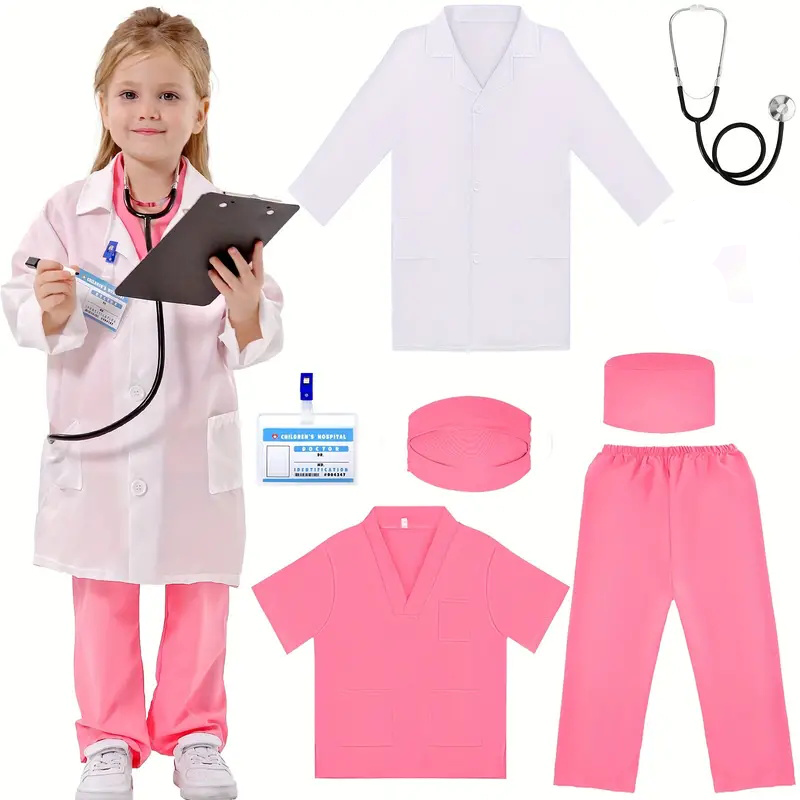7 Uds. Traje de Cosplay de méd - Kids Doctor Education reseña y precio
