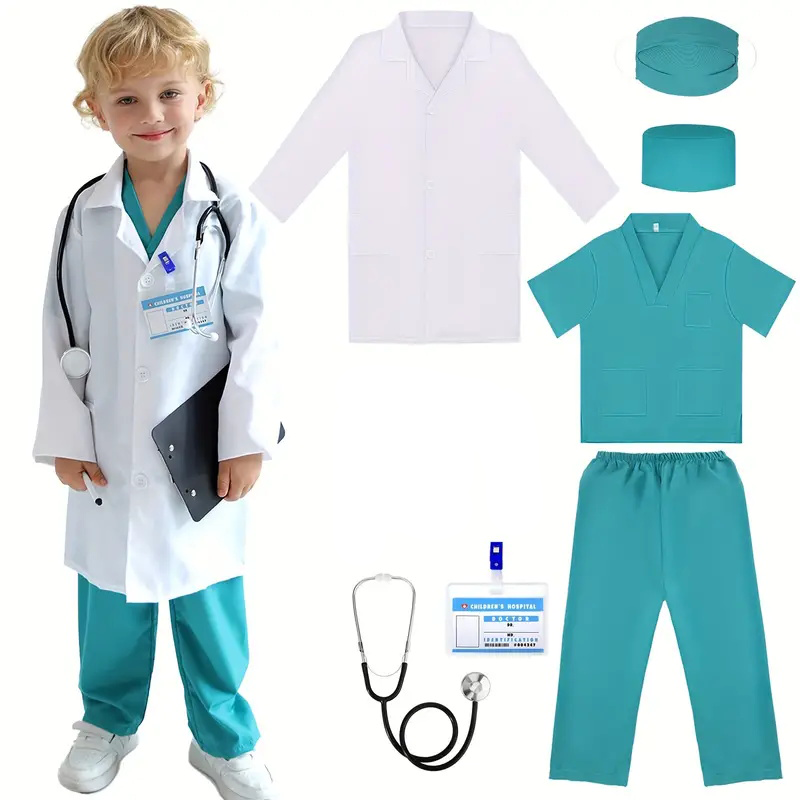 7 Uds. Traje de Cosplay de méd - Kids Doctor Education reseña y precio