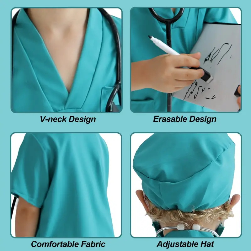 7 Uds. Traje de Cosplay de méd - Kids Doctor Education reseña y precio