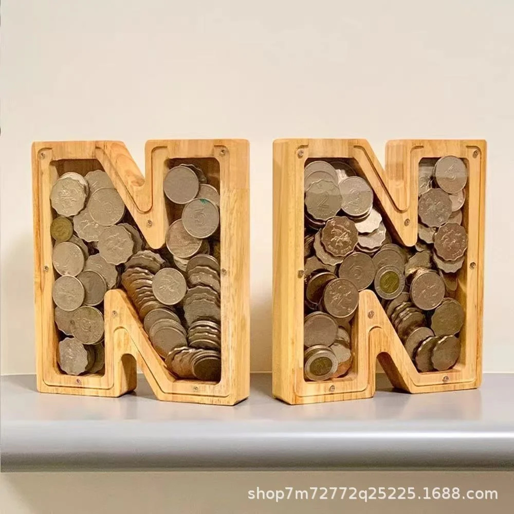 Hucha de madera con 26 letras  - Kids Education Savings reseña y precio