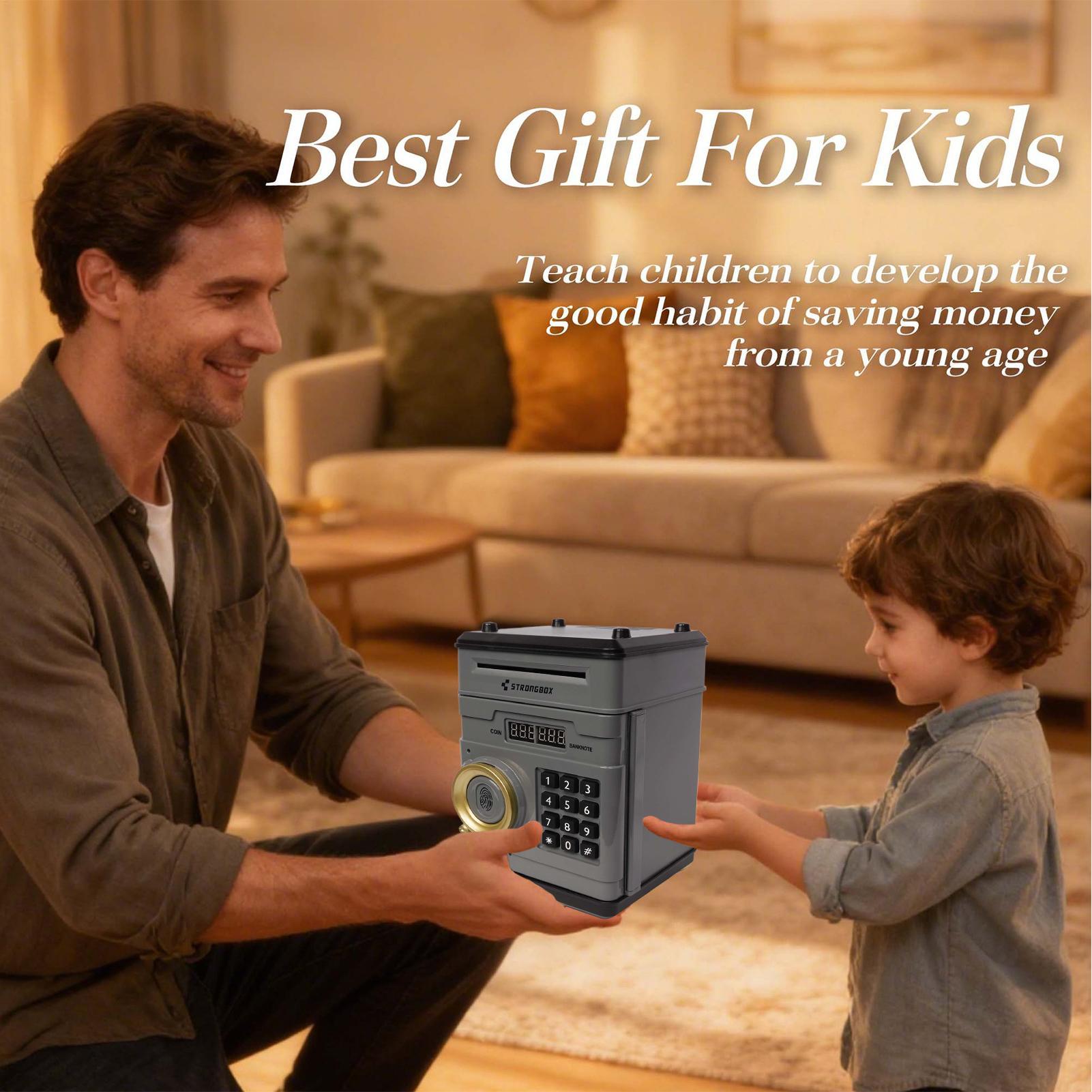 Caja de seguridad electrónica  - Kids Education Savings reseña y precio