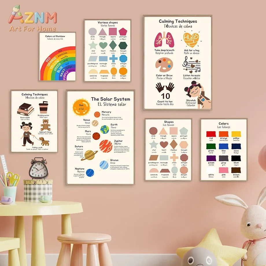 AZNM Lienzo Educativo Bilingüe - Kids Education System reseña y precio