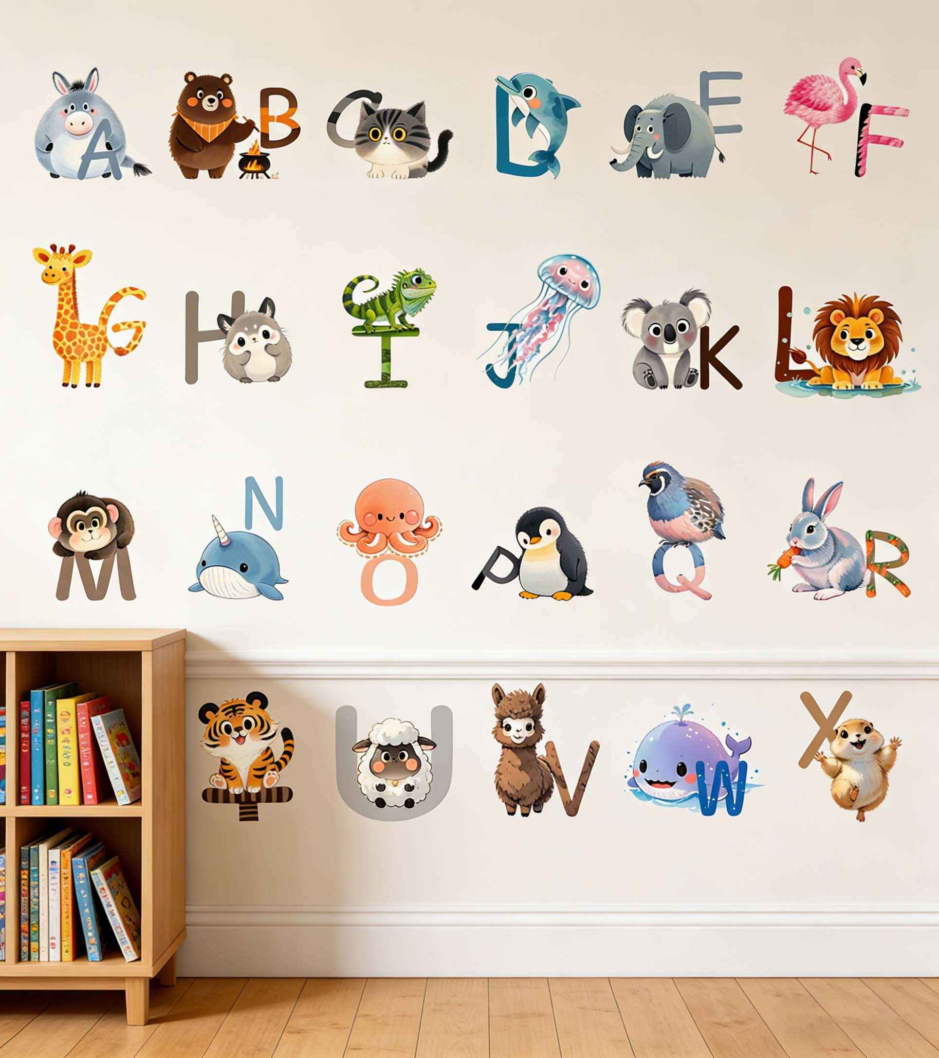Pegatinas de pared del alfabet - Kids Education Wallpaper reseña y precio